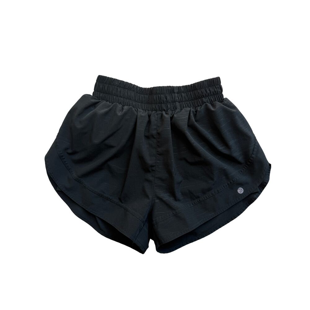 Savvi High Rise Running Shorts Black Lined Athletic Workout Women's Medium